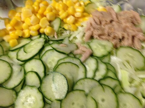 キャベツときゅうりとツナとコーンのサラダ レシピ 作り方 By しらとりゆり 楽天レシピ